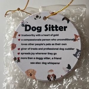 🆕 Dog Sitter Ornament - White